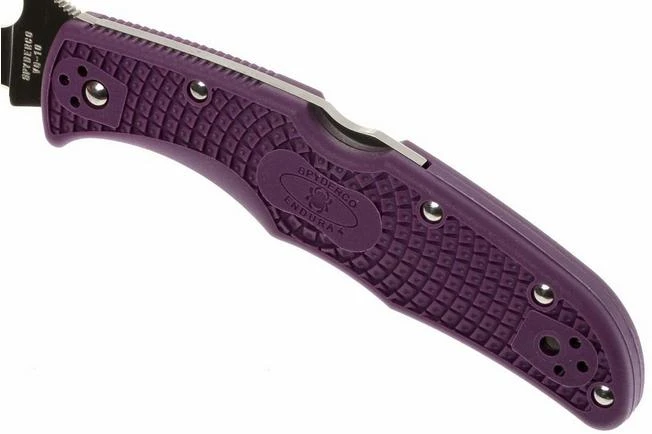 Spyderco Endura 4 Purple C10FPPR Pocket Knife 7 Spyderco Endura 4 Purple C10FPPR Pocket Knife - Image 5