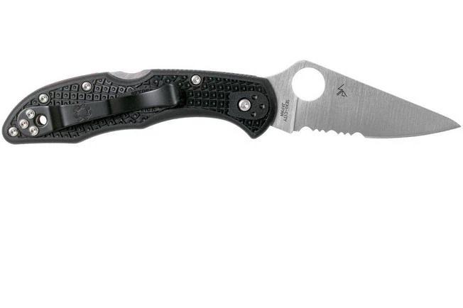Spyderco Delica 4 Thin Red Line C11FPSBKRD Pocket Knife 4 Spyderco Delica 4 Thin Red Line C11FPSBKRD Pocket Knife - Image 2