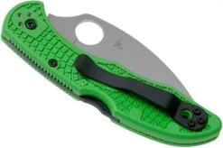 Spyderco Salt 2 Green Wharncliffe LC200N C88FSWCGR2 Serrated Pocket Knife 12 Spyderco Salt 2 Green Wharncliffe LC200N C88FSWCGR2 Serrated Pocket Knife -Knives Discount Store SPC88FSWCGR2 04 spyderco
