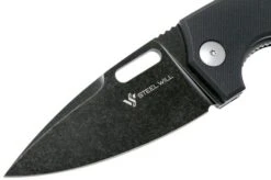 Steel Will Piercer F40-09 Blackwashed, Black G10, Linerlock Pocket Knife, Tommaso Rumici Design -Knives Discount Store SWK F40 09 03 steel will knives