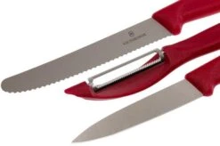 Victorinox SwissClassic Vegetable Knives In Red, Set Of 3, 6.7111.31 -Knives Discount Store VT6 7111 31 03 victorinox vt6 7111 31 03