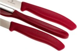Victorinox SwissClassic Vegetable Knives In Red, Set Of 3, 6.7111.31 -Knives Discount Store VT6 7111 31 04 victorinox vt6 7111 31 04