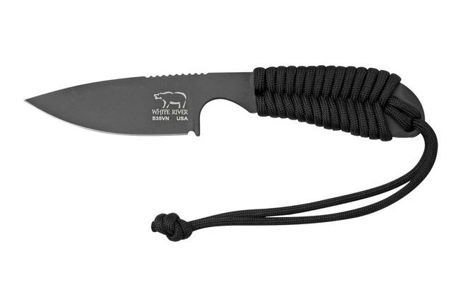 White River Knives M1 Backpacker, Black Paracord, Coated Neck Knife 3 White River Knives M1 Backpacker, Black Paracord, Coated Neck Knife