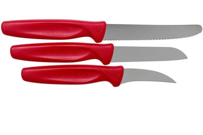 Wüsthof Create Collection Three-piece Peeling Knife Set, Red 4 Wüsthof Create Collection Three-piece Peeling Knife Set, Red - Image 2