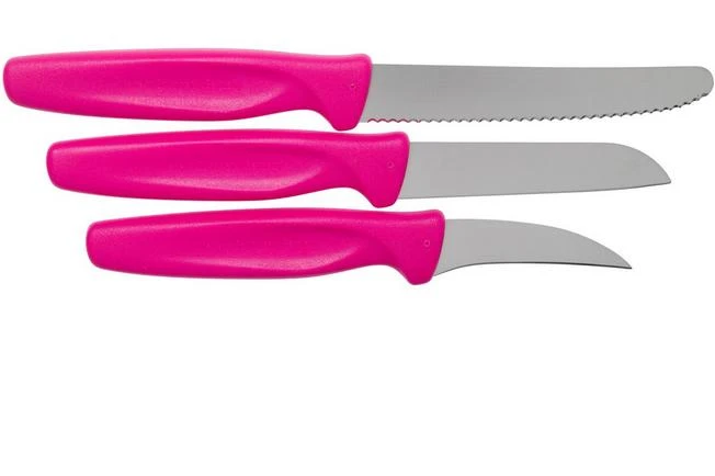 Wüsthof Create Collection Three-piece Peeling Knife Set, Pink 4 Wüsthof Create Collection Three-piece Peeling Knife Set, Pink - Image 2